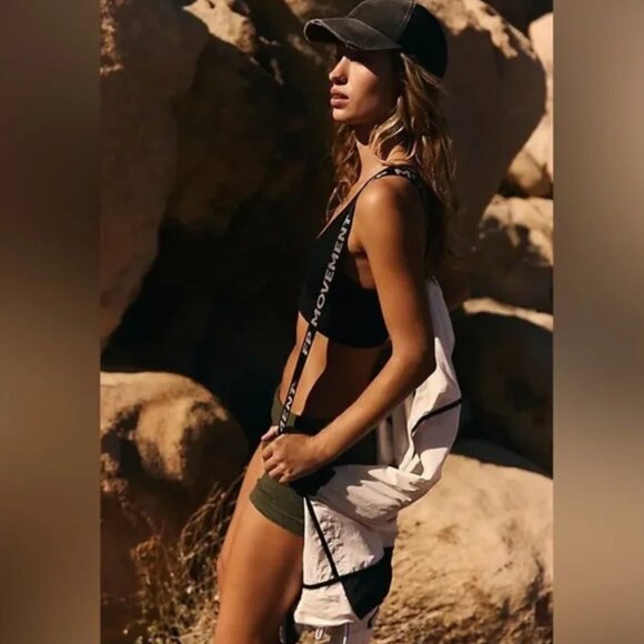 Free People NWT Peace Out Backpack Parachute Parka White Jacket size M/L - Picture 4 of 9